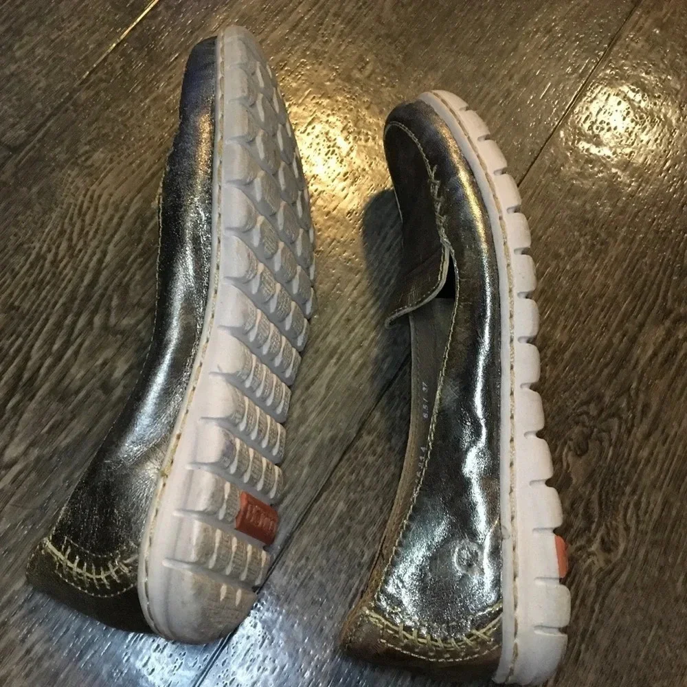 Born Pewter Color Slide On Loafers Women’s Size 6.5